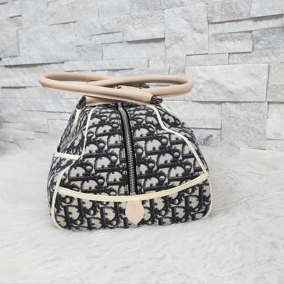 Auth Christian Dior Boston Bowling bag Diorissimo Girly Chic#1 Trotter Bag - Picture 8 of 13
